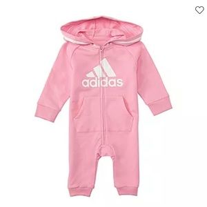 Adidas Coverall Baby Girls Long Sleeve Jumpsuit